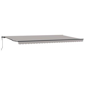 vidaXL Tenda retrattile Grigio Chiaro 600 &times; 300 cm Tessuto e Alluminio