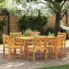 vidaXL Set da Pranzo per Giardino 7 pcs Marrone