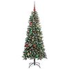 vidaXL Albero di Natale artificiale con 150 LED Verde 66 x 66 x 150 cm