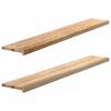 vidaXL Davanzali 2 pz Non Trattati 160x25x2cm Legno Massello di Rovere