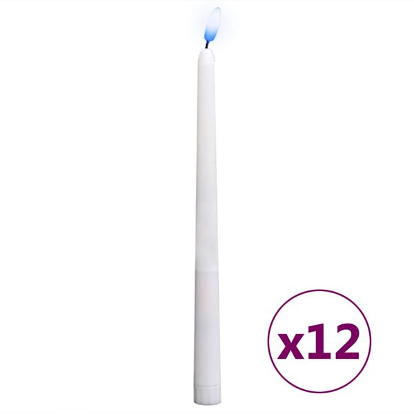 vidaXL Candele Elettriche da Cena Senza Fiamma LED 12 pz Colorate