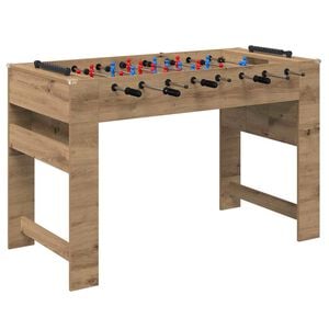 vidaXL Tavolo da Foosball Rovere Artigianale 125 x 60,5 x 80 cm