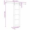 vidaXL Porta scorrevole ORKDAL Naturale e Nero 61 x 198,5 cm