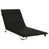 vidaXL Cuscino per Lettino GEMERT 100% Poliestere Nero 200 x 70 x 3 cm