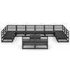vidaXL Set Divani da Giardino 13 pz in Legno Massello di Pino