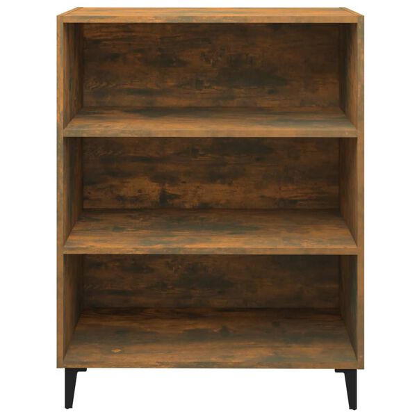 vidaXL Credenza Rovere Fumo 69,5x32,5x90 cm in Legno Multistrato