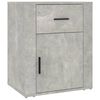 vidaXL Comodino Grigio Cemento 50x36x60 cm in Legno Multistrato