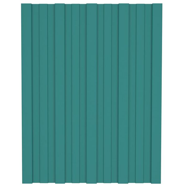 vidaXL Pannelli da Tetto 36 pz in Acciaio Zincato Verde 60x45 cm