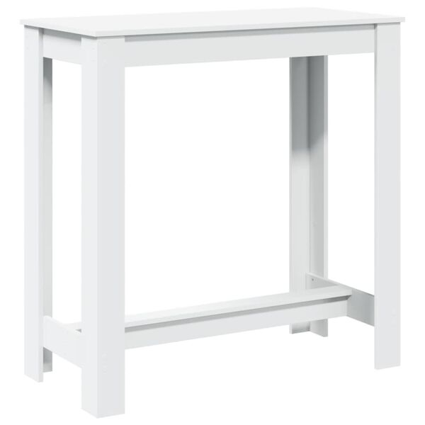 vidaXL Tavolo da Bar Bianco 102x50x103,5 cm in Legno Multistrato