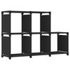 vidaXL Mensola con 5 Vani a Cubo Nera 103x30x72,5 cm in Tessuto