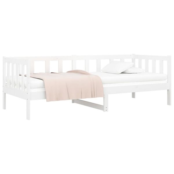vidaXL Dormeuse senza Materasso Bianca 90x190 cm Legno Massello Pino