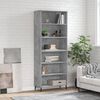 vidaXL Credenza Grigio Sonoma 69,5x32,5x180 cm Legno Multistrato
