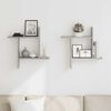 vidaXL Mensole a Parete 2pz Grigio Sonoma 50x12x50 cm in Truciolato