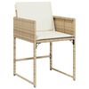vidaXL Set da Pranzo per Giardino 5 pcs Beige polyrattan