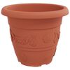 vidaXL Vaso Rotondo per Fiori 24 pcs Rosso Mattone &Oslash; 26 x 21.5 cm