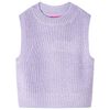 Gilet da Bambina Lavorato a Maglia Lilla Chiaro 104