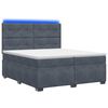 vidaXL Letto box spring con materasso Grigio Scuro 200 x 200 cm