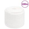 vidaXL Corda per barca Completamente Bianca 18 mm 100 m in Polipropilene