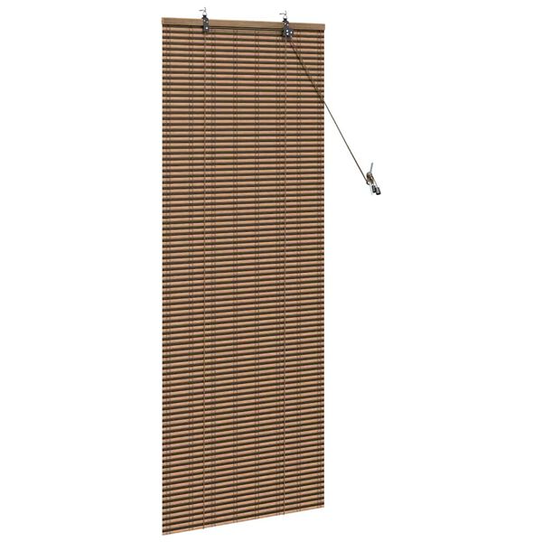 vidaXL Tenda a rullo con tende Marrone 60 x 160 cm Bamb&ugrave;
