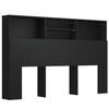 vidaXL Testiera con Contenitore Nero 160x19x103,5 cm