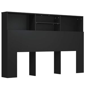 vidaXL Testiera con Contenitore Nero 160x19x103,5 cm