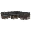 vidaXL Set Divano da Giardino 12 pz Grigio polyrattan