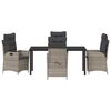 vidaXL Set da Pranzo per Giardino 5 pcs Grigio chiaro polyrattan