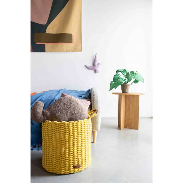 KidsDepot Set di Cesti 2 pz Korbo L Cotone Giallo