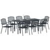 vidaXL Set da Pranzo per Giardino 9 pcs Antracite