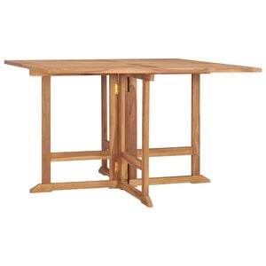 vidaXL Tavolo da Giardino Pieghevole 110x110x75 cm in Massello di Teak