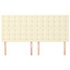 vidaXL Testiera Crema 180x5x118/128 cm Similpelle