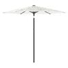 vidaXL Ombrellone Giardino con Palo in Acciaio Bianco 223x223x213 cm