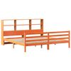 vidaXL Letto Libreria senza Materasso Marrone Cera 180x200 cm Legno