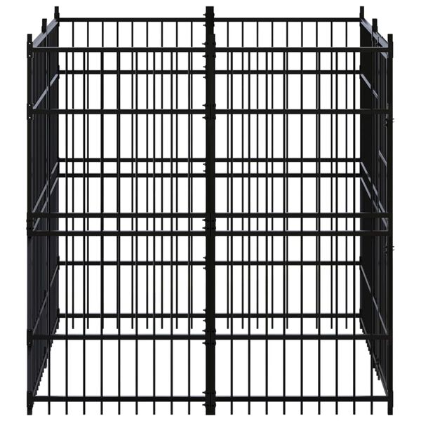 vidaXL Gabbia per Cani da Esterno in Acciaio 3,69 m²