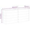vidaXL Fioriera Rialzata da Giardino 200x50x91 cm in WPC Grigio