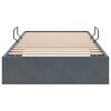 vidaXL Letto con Contenitore Grigio scuro 100 x 200 cm Velluto