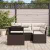 vidaXL Set Divano da Giardino 5 pcs Marrone e Crema polyrattan