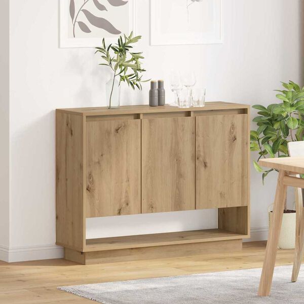 vidaXL Credenza Rovere artigianale 97 x 29 x 75 cm Legno multistrato