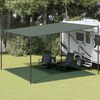 vidaXL Tappeto da Tenda 400x400 cm Verde Scuro in HDPE