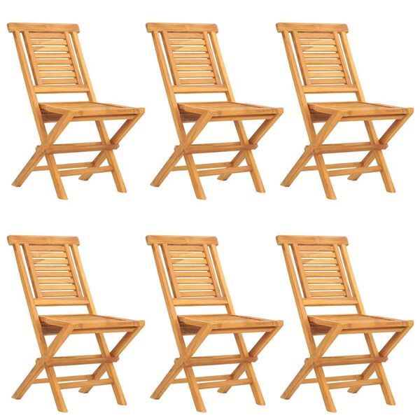 vidaXL Set da Pranzo da Giardino 7 pz in Legno Massello di Teak