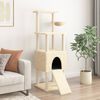 vidaXL Albero per Gatti con Tiragraffi in Sisal Crema 153 cm