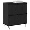 vidaXL Credenza Rovere Nero 60 x 35 x 70 cm