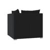 vidaXL Divano a 2 Posti con Cuscini in Polyrattan Nero