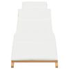 vidaXL Lettino da sole con cuscino Bianco crema 188 x 55 x 59 cm