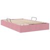 vidaXL Letto con Contenitore Rosa 120 x 200 cm Velluto