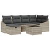vidaXL Set di divani 7 pz Grigio chiaro e grigio polyrattan