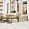 vidaXL Set Divano da Giardino con cuscino 12 pcs Beige polyrattan