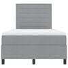 vidaXL Letto a molle con materasso Grigio chiaro 120 x 190 cm Tessuto