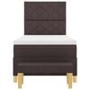 vidaXL Letto a molle con materasso Marrone scuro 100 x 200 cm Tessuto