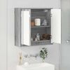 vidaXL Mobiletto per specchio da bagno Grigio Sonoma 60 x 20 x 60 cm